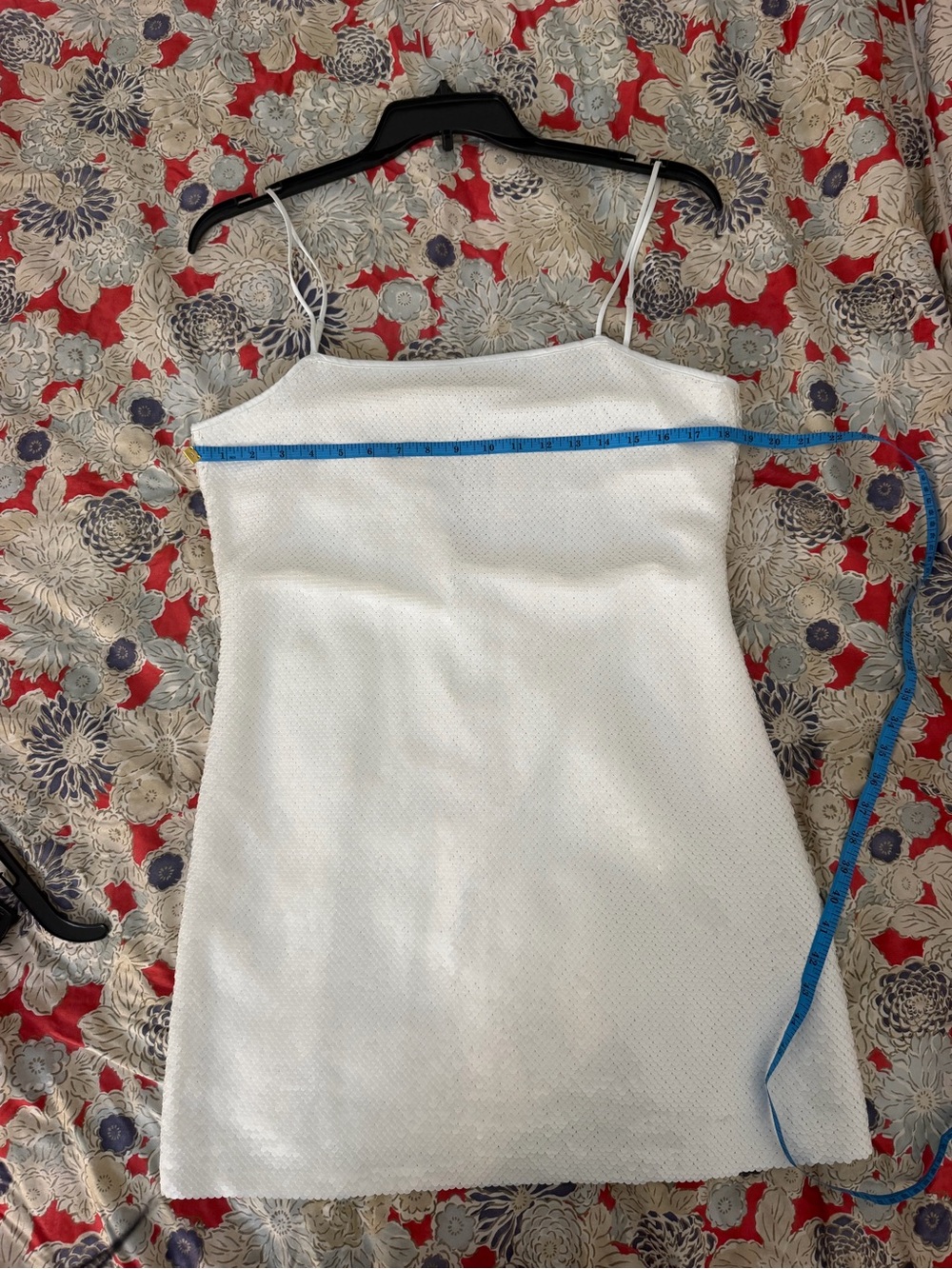 Abercrombie & Fitch White Sequin Slip Dress - Picture 8 of 9